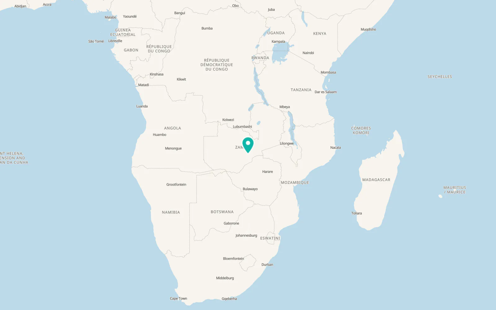 Map of Chilanga Township
