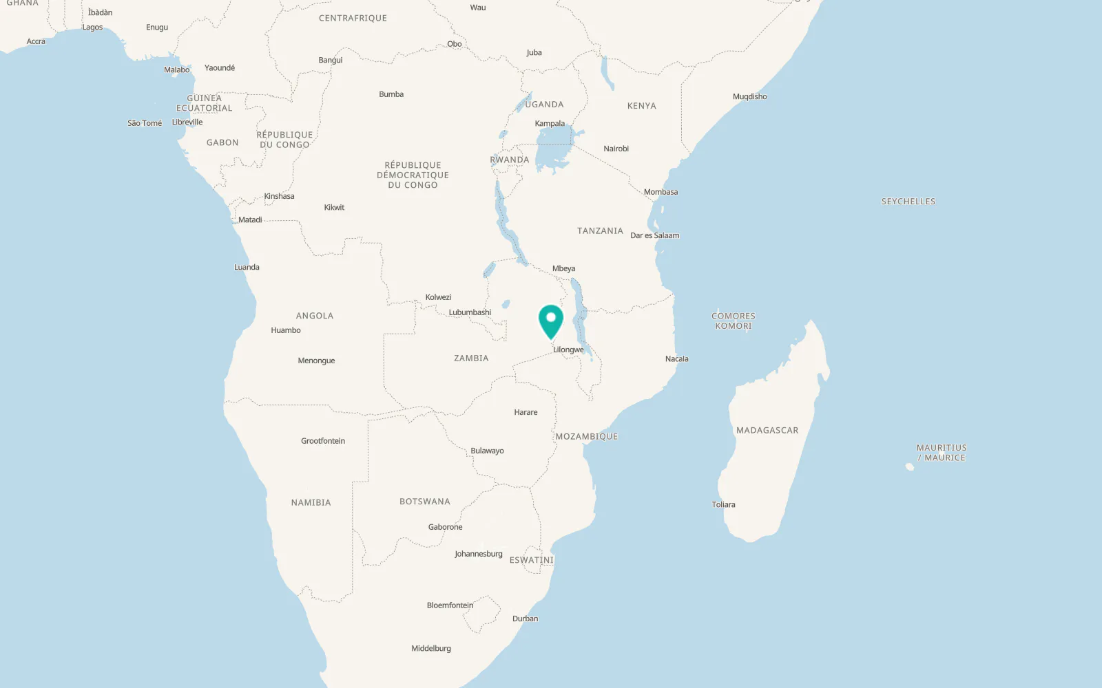 Map of Chipata