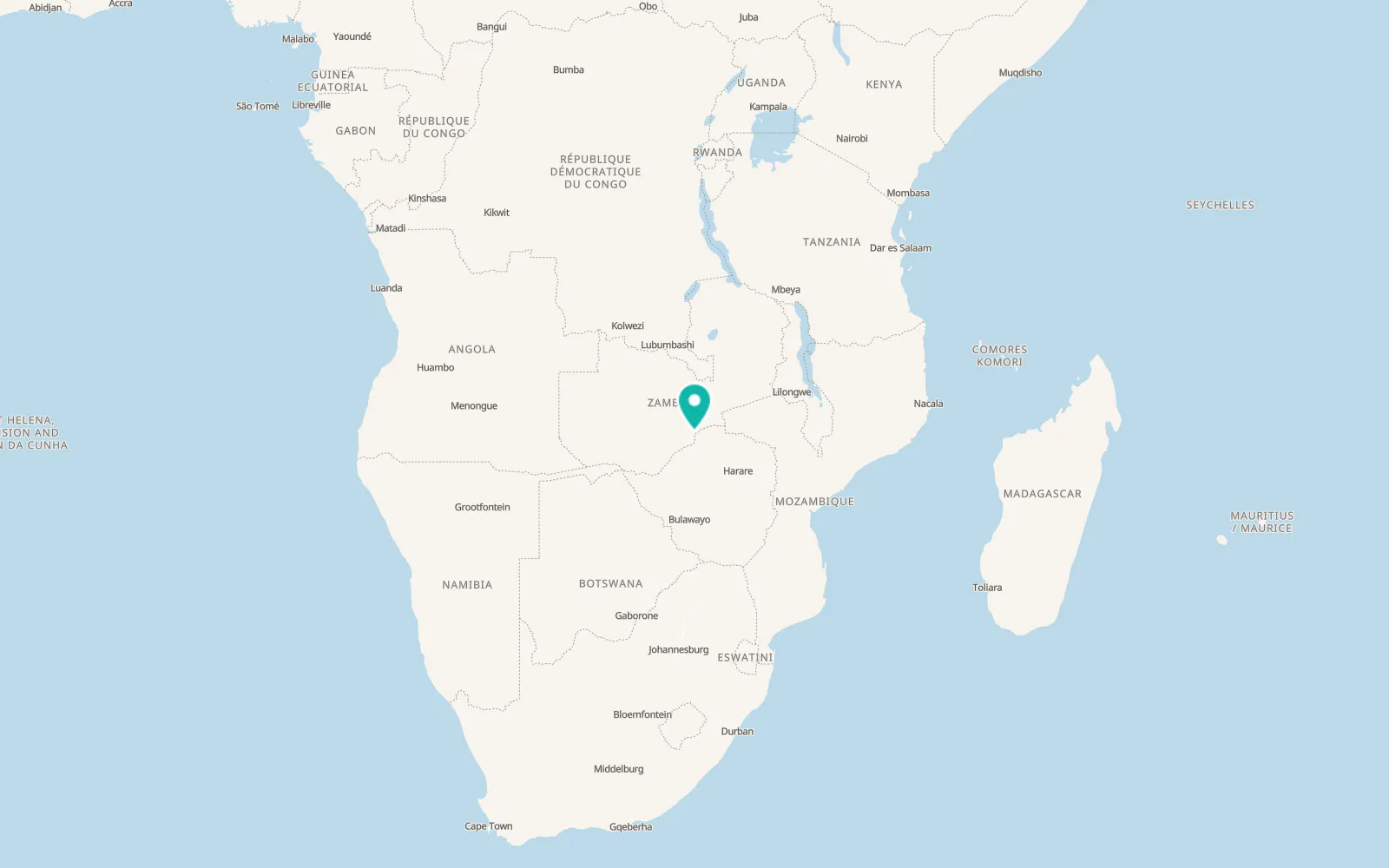 Map of Chirundu
