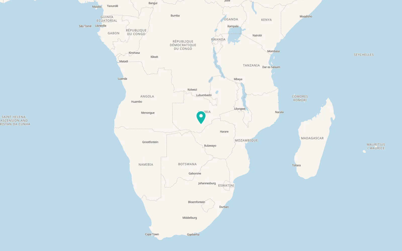 Map of Choma
