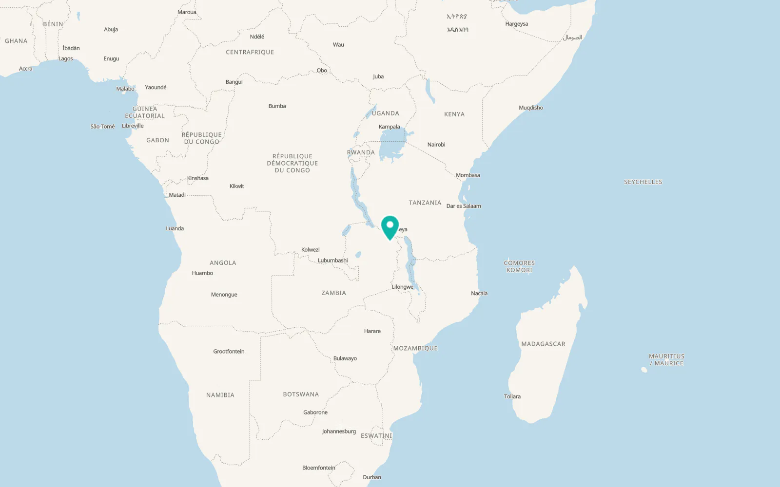 Map of Isoka