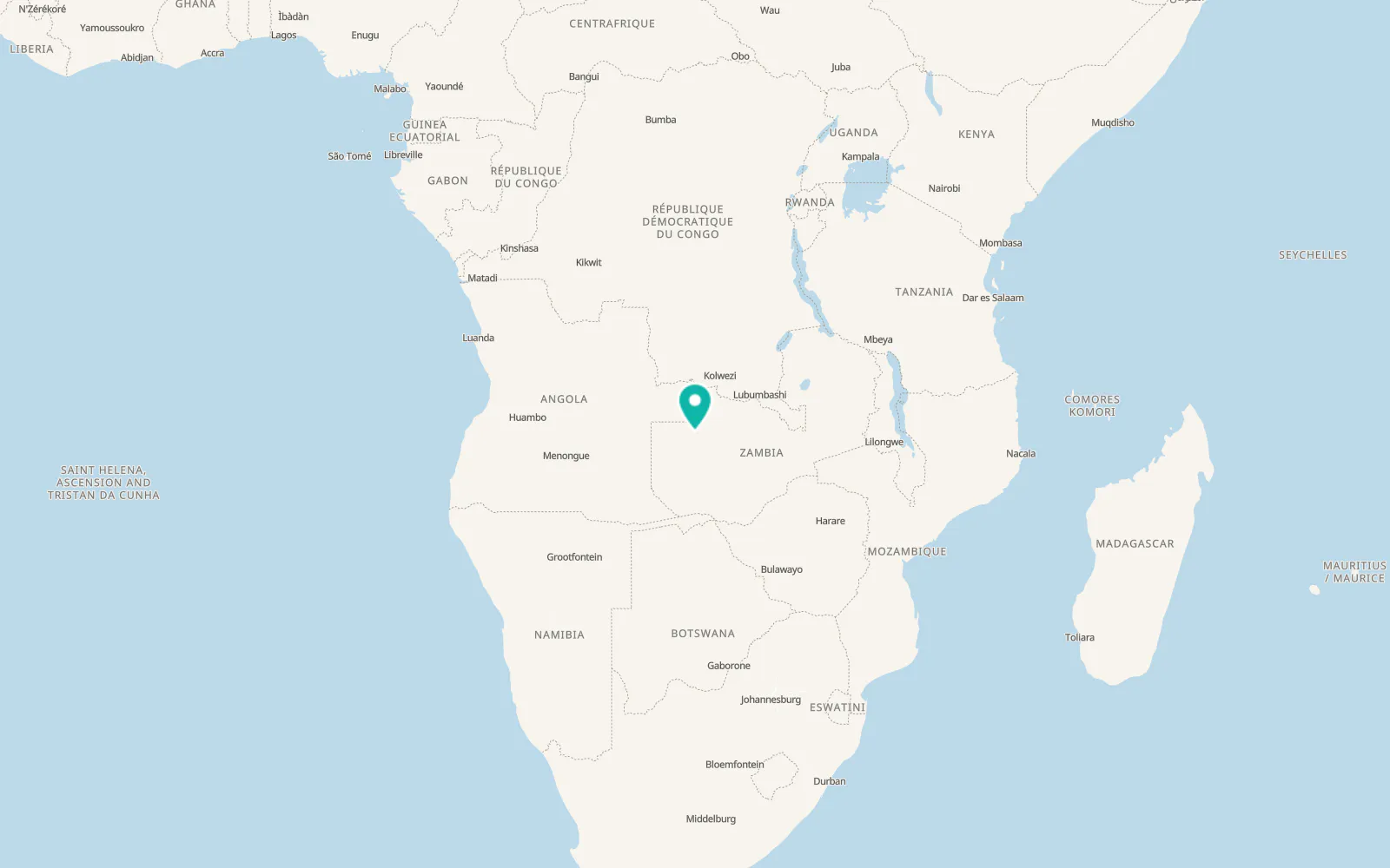 Map of Kabompo