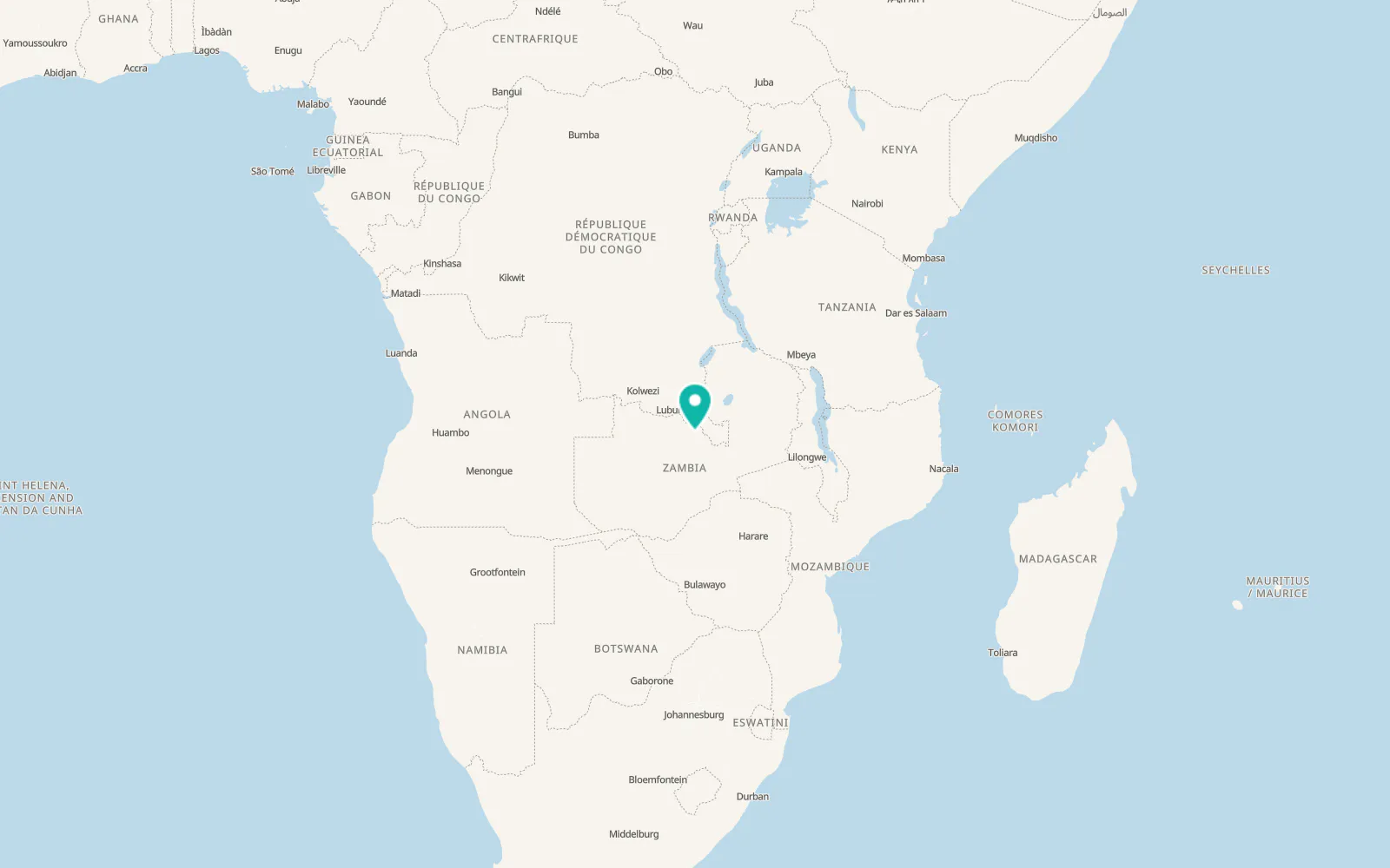 Map of Kalulushi