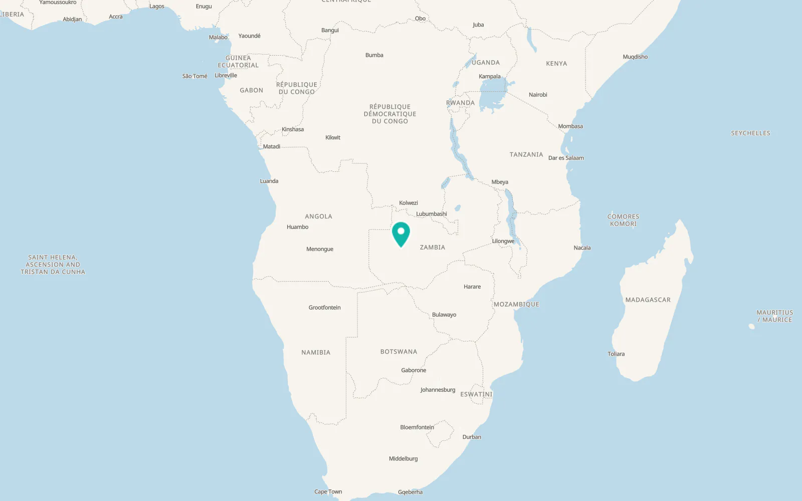 Map of Kaoma