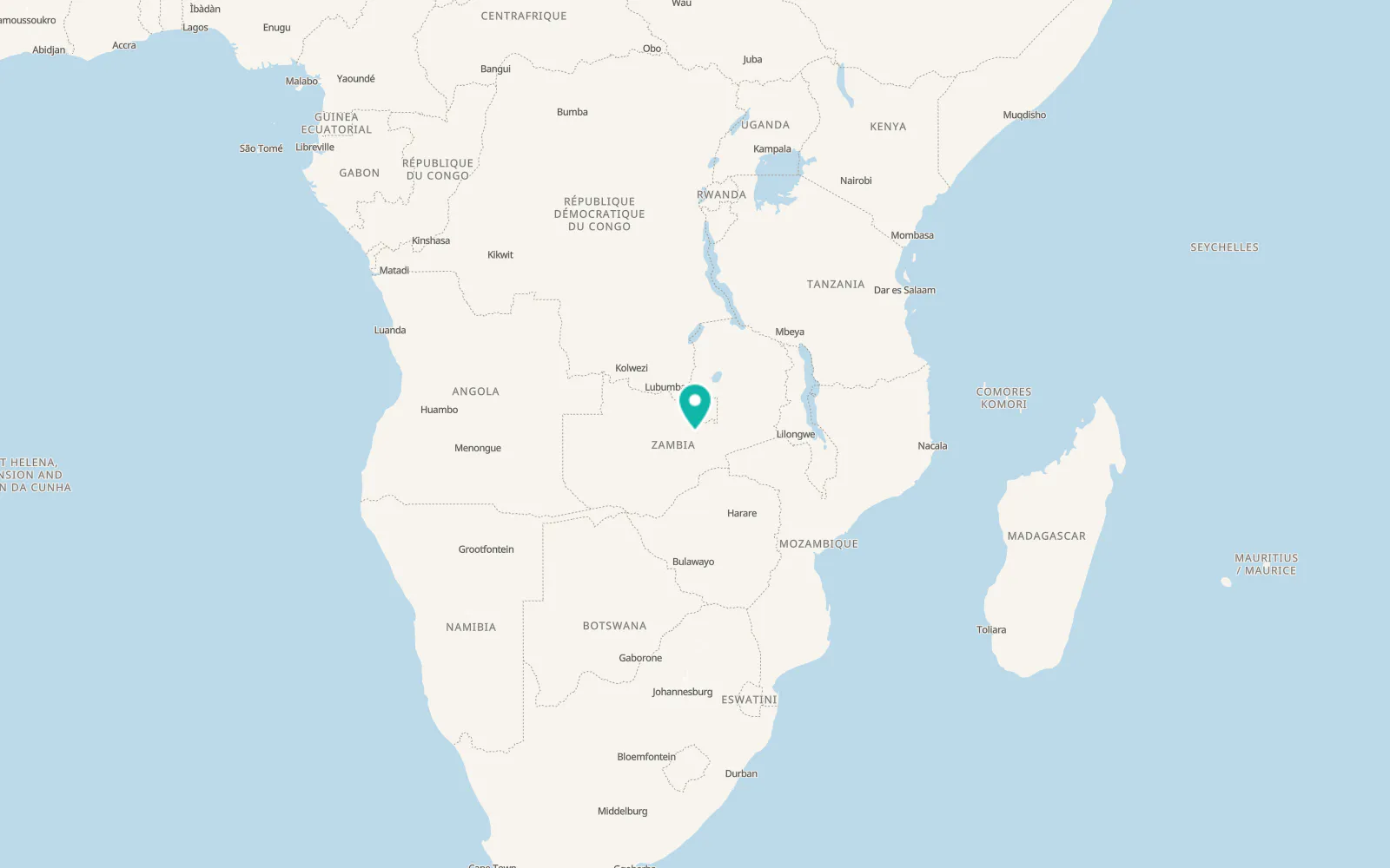 Map of Kapiri Mposhi