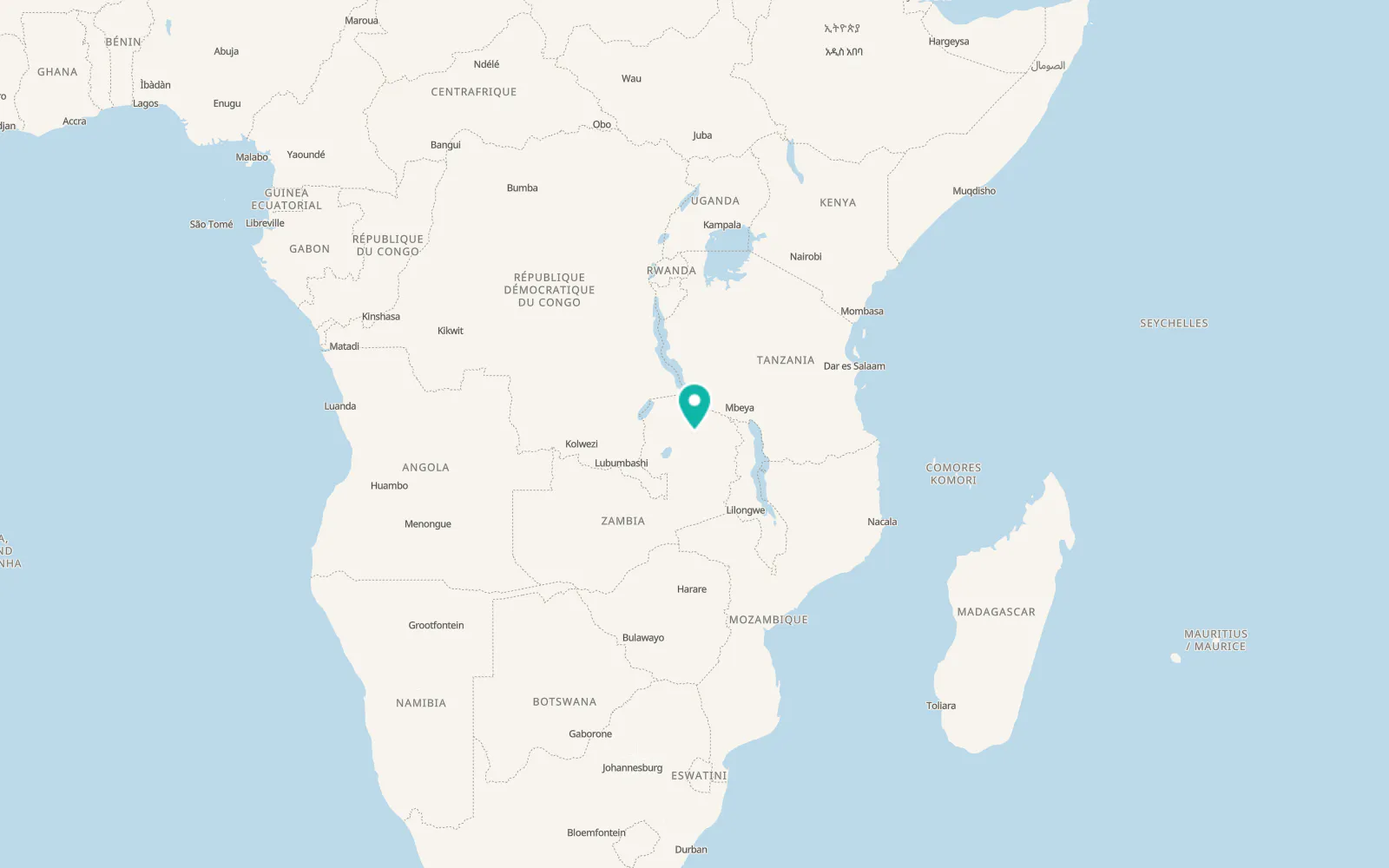 Map of Kasama