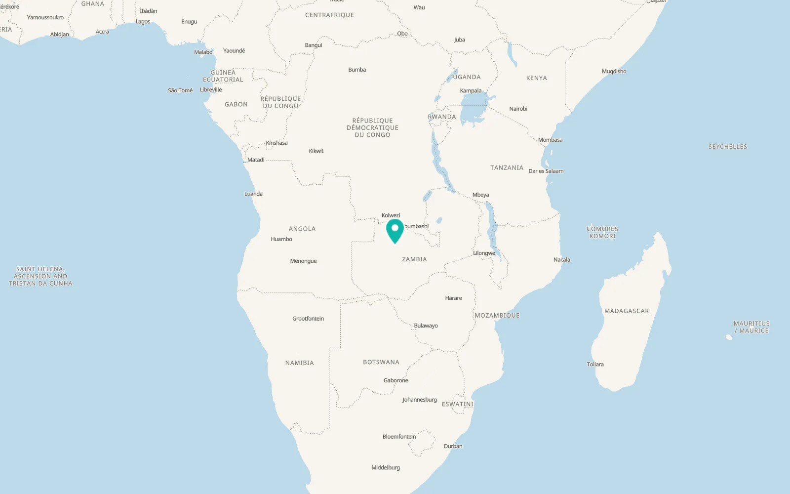 Map of Kasempa