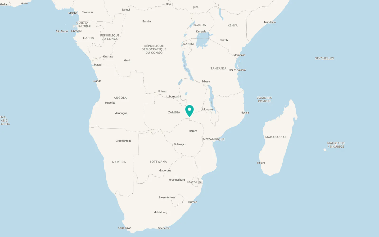 Map of Luangwa