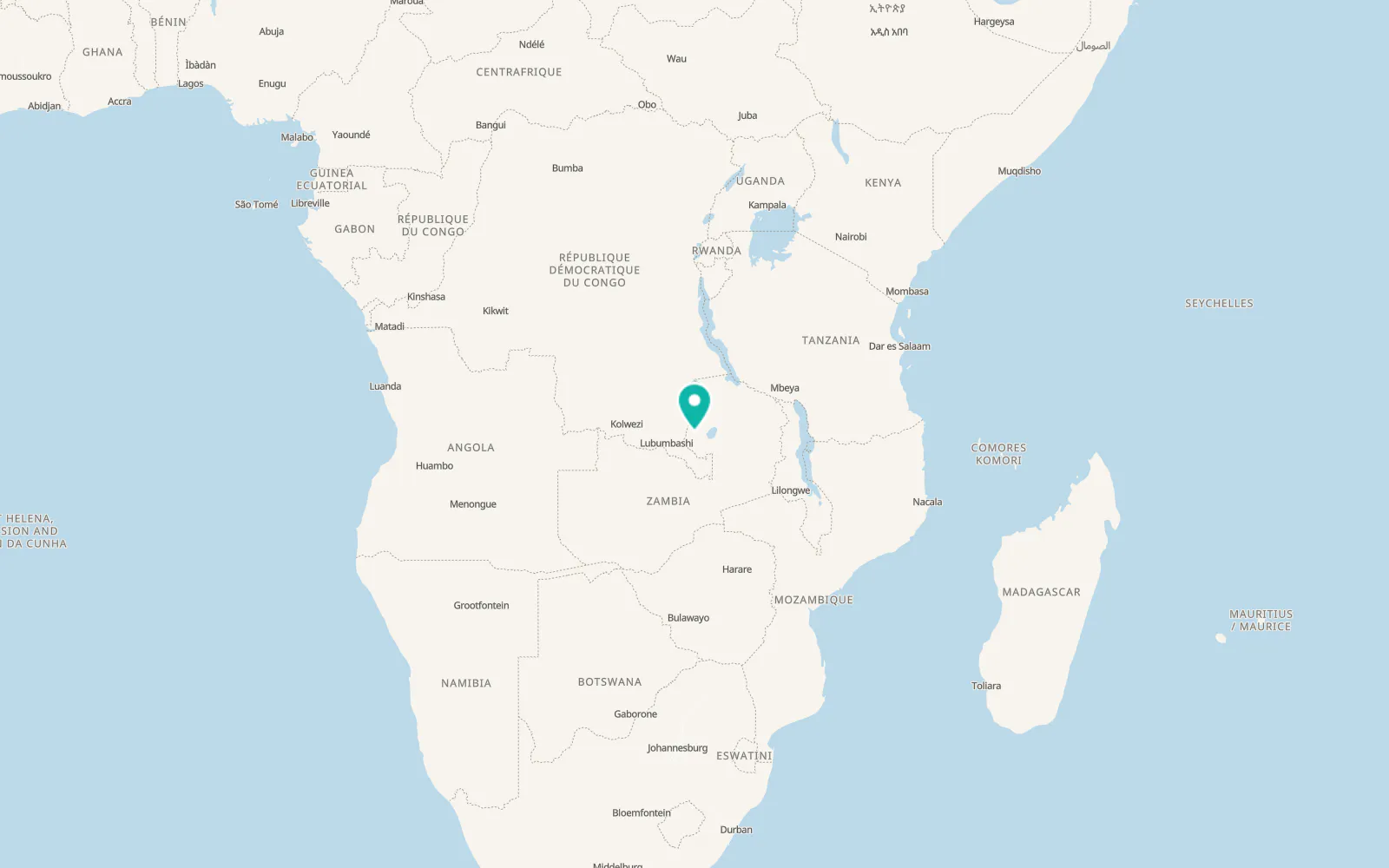 Map of Mansa