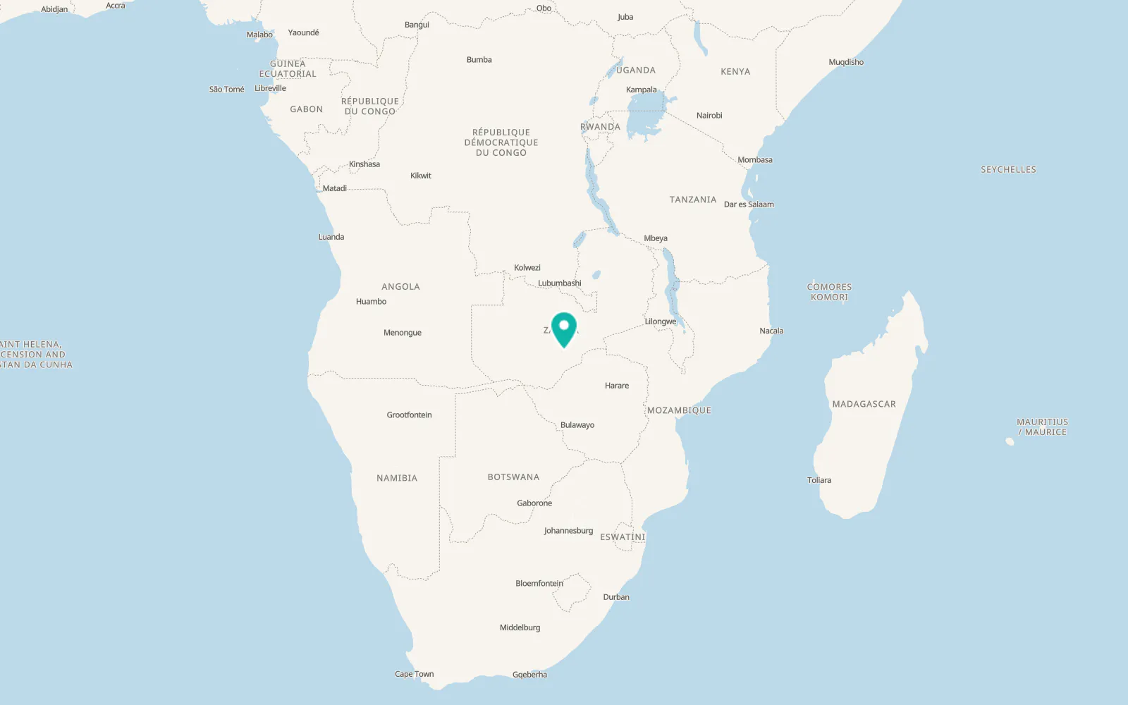 Map of Mazabuka