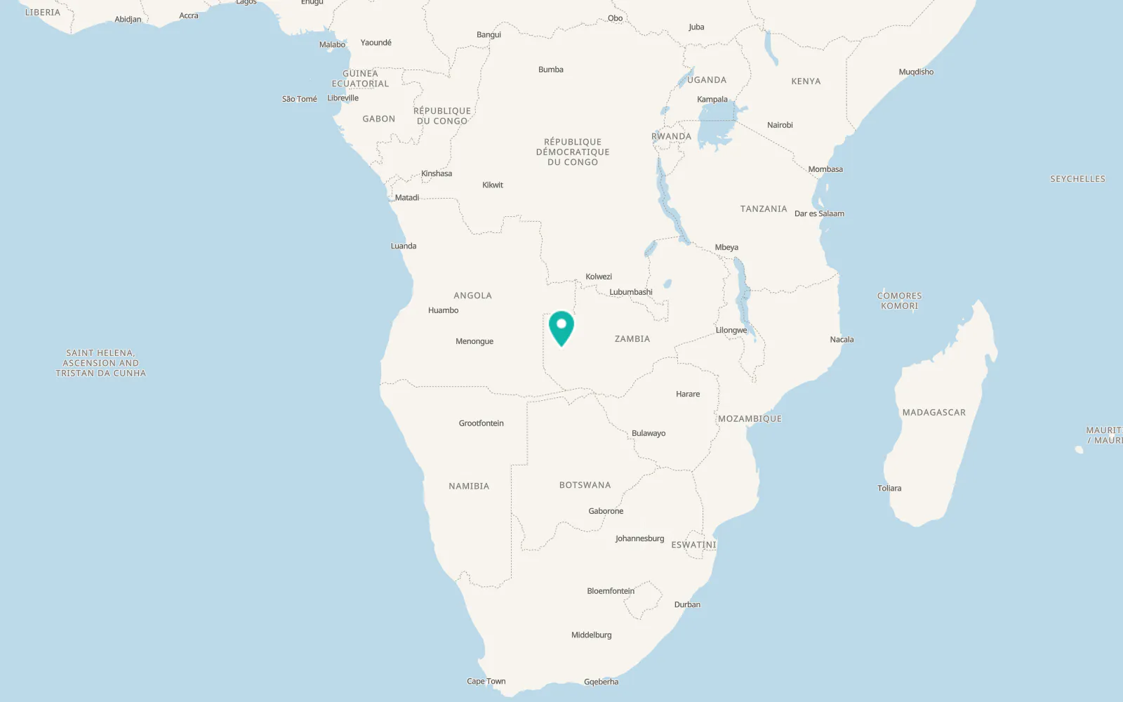 Map of Mongu