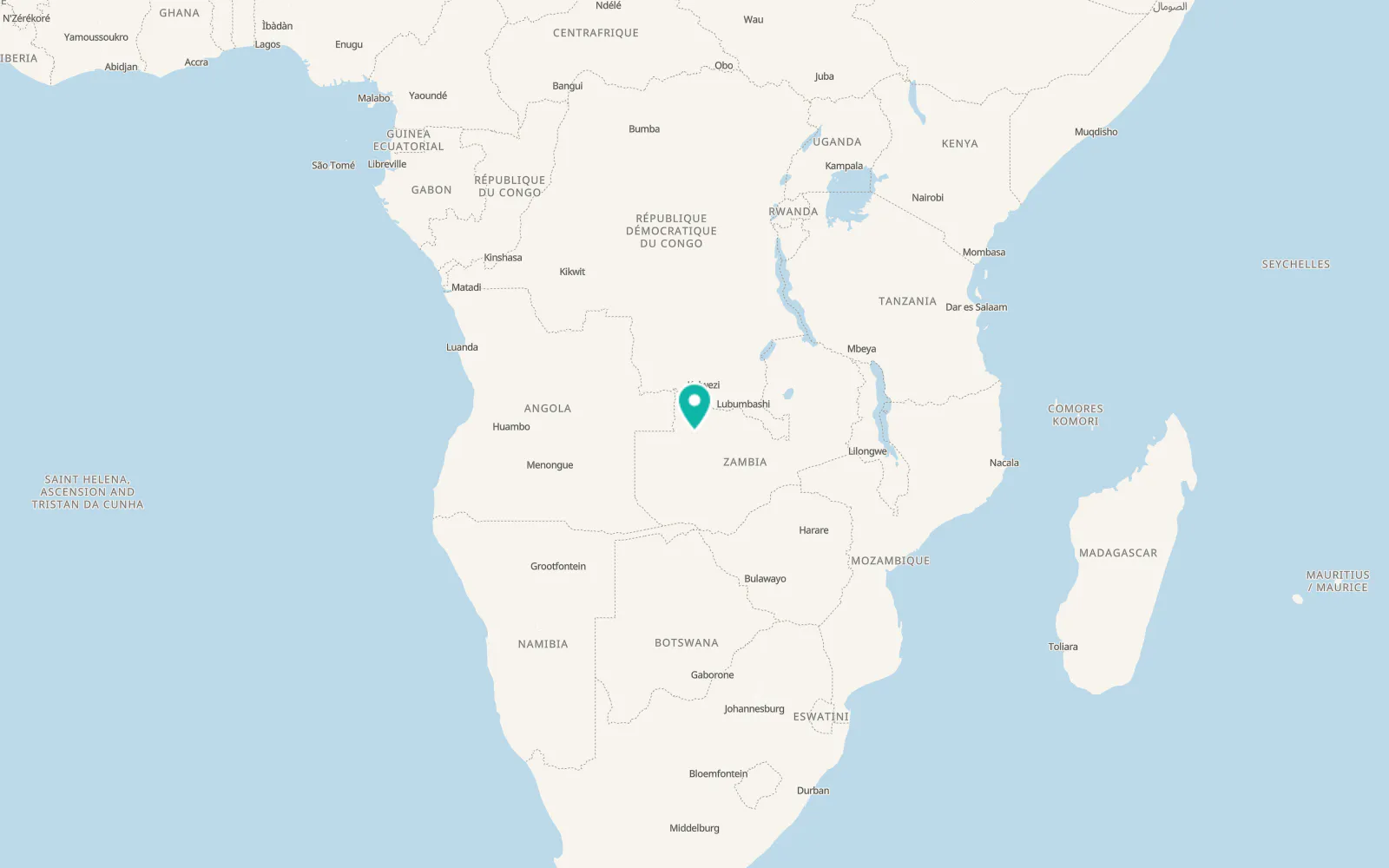 Map of Mufumbwe
