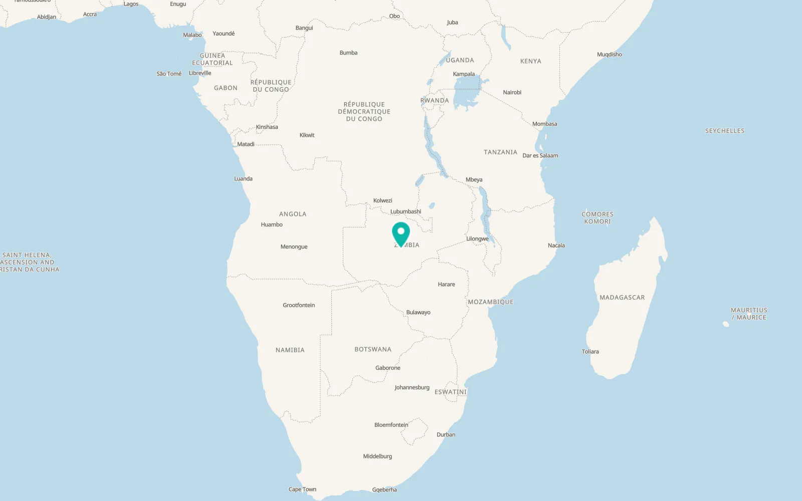 Map of Mumbwa