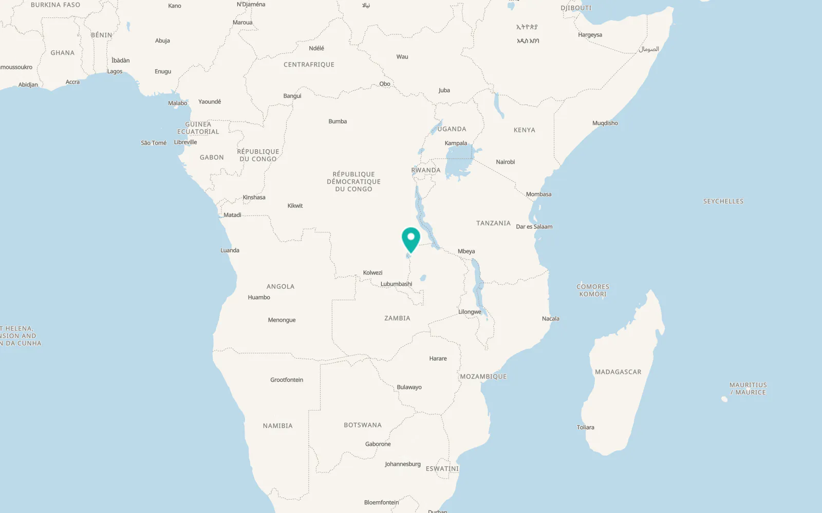 Map of Nchelenge