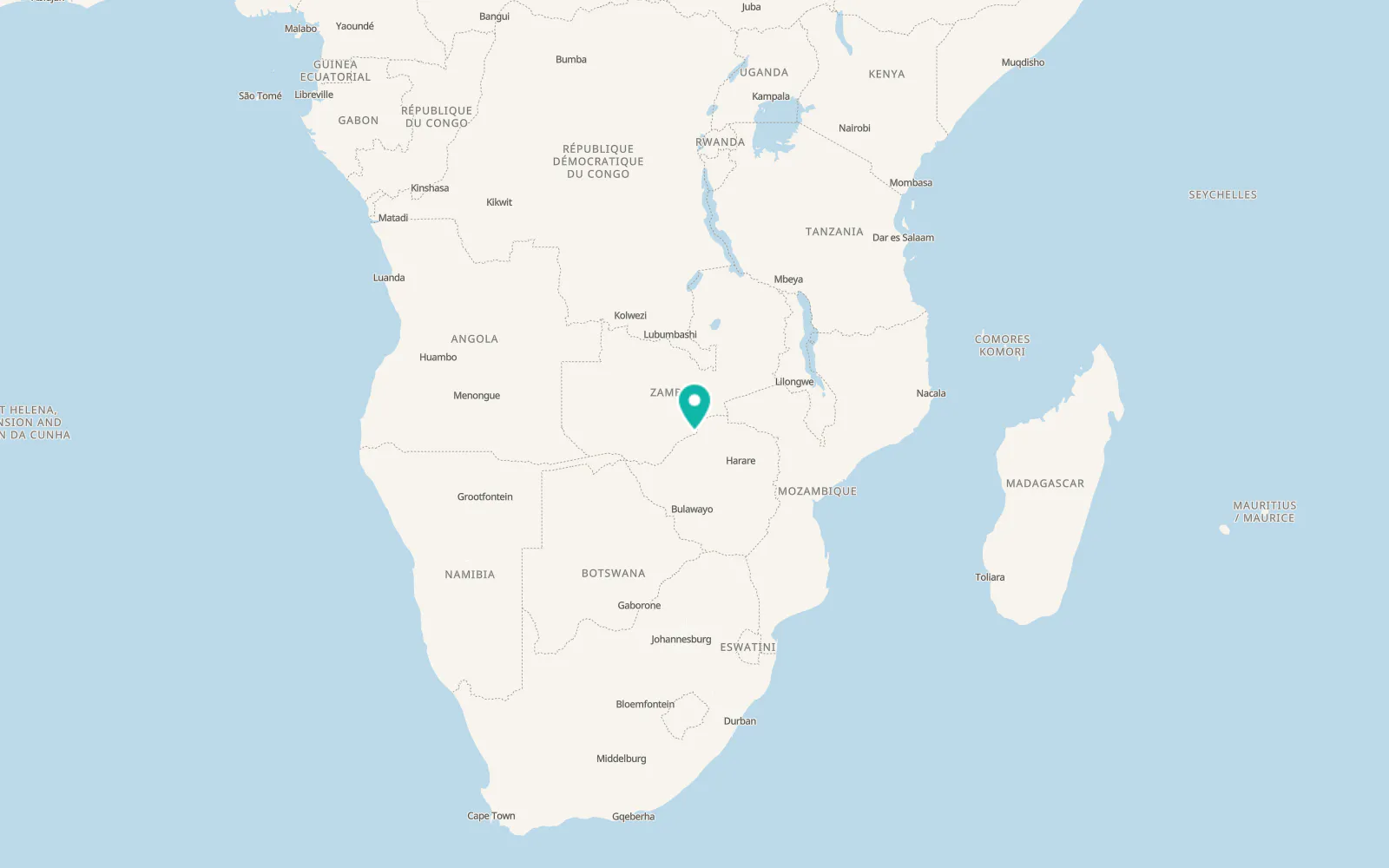 Map of Siavonga