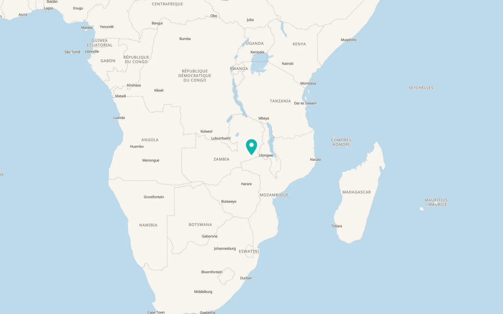 Map of Sinda