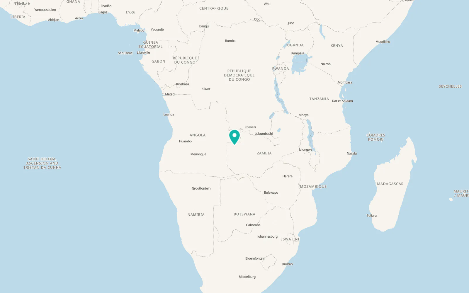 Map of Zambezi
