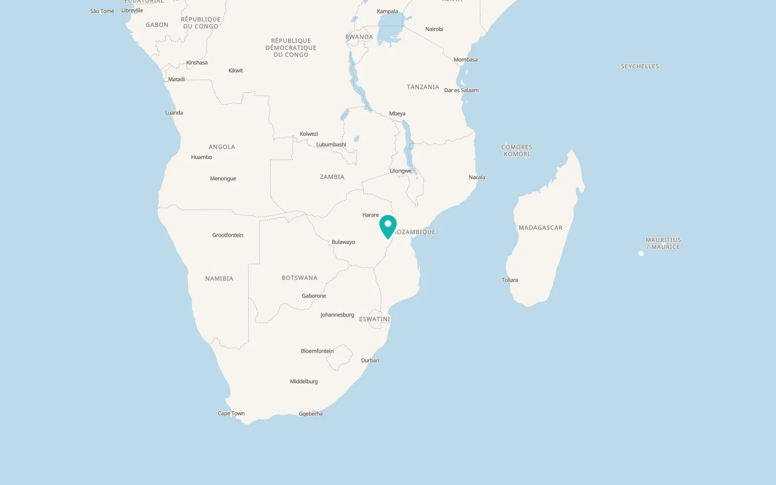 Map of Chipinge