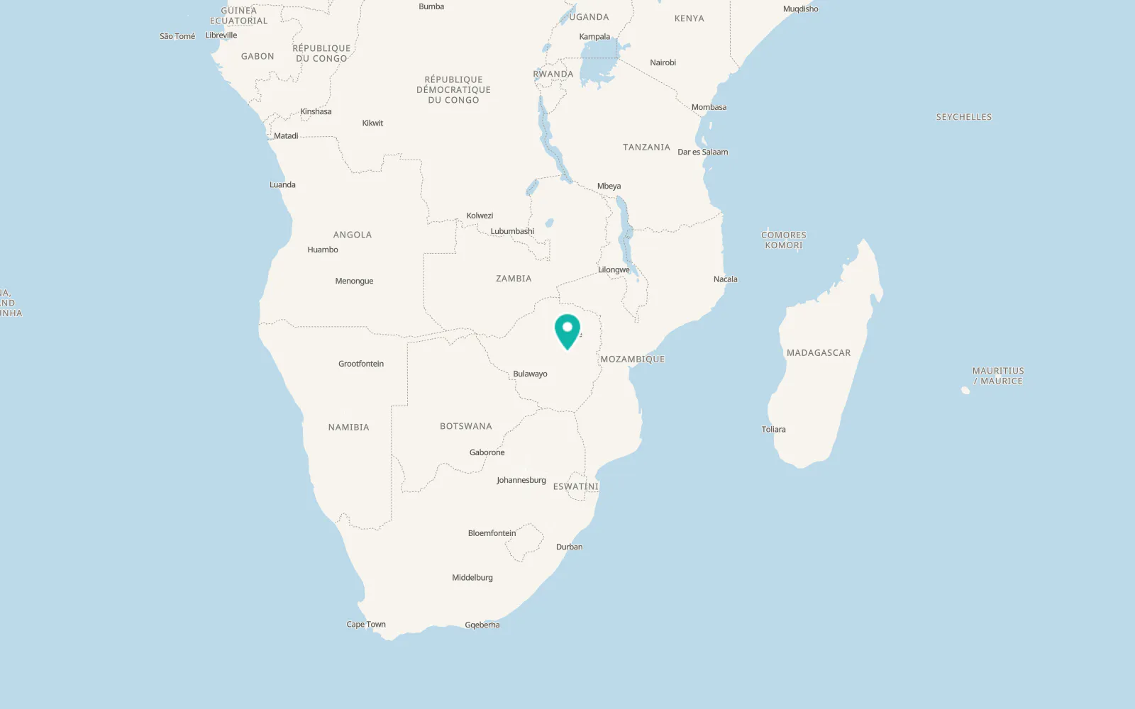 Map of Chivhu