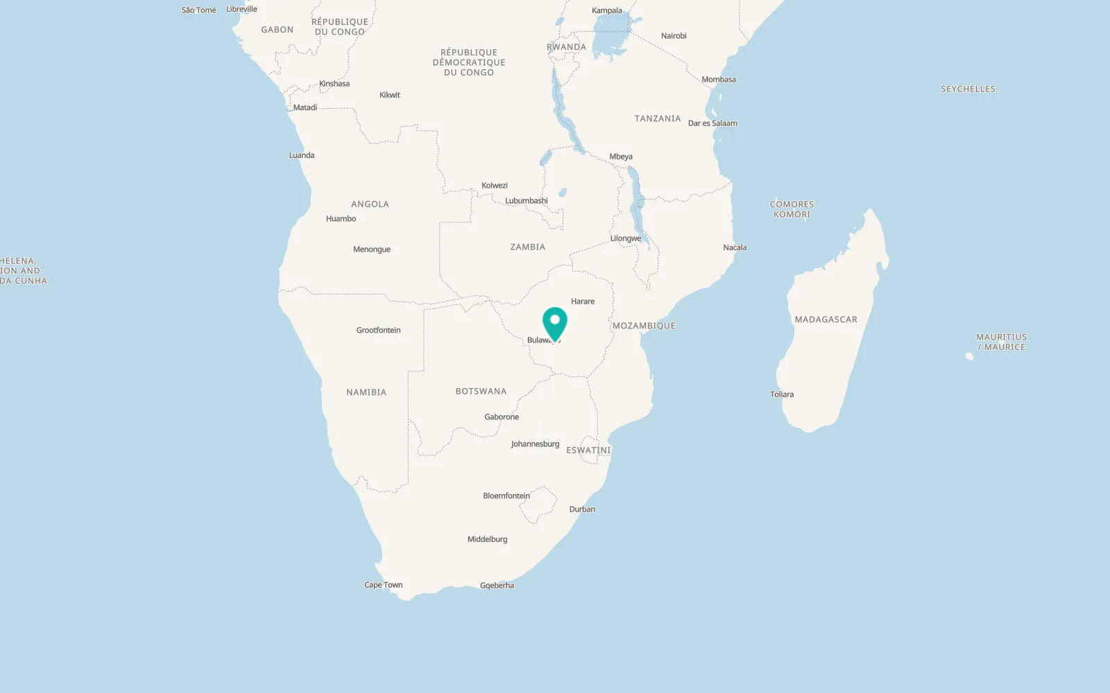 Map of Filabusi