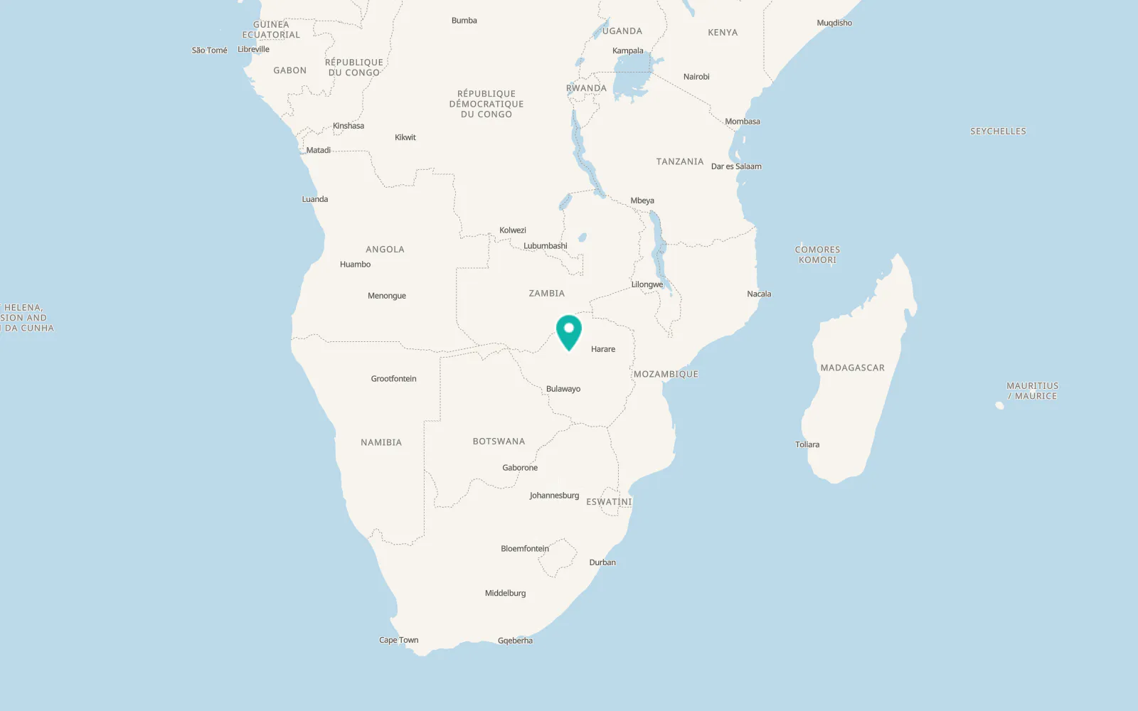 Map of Gokwe