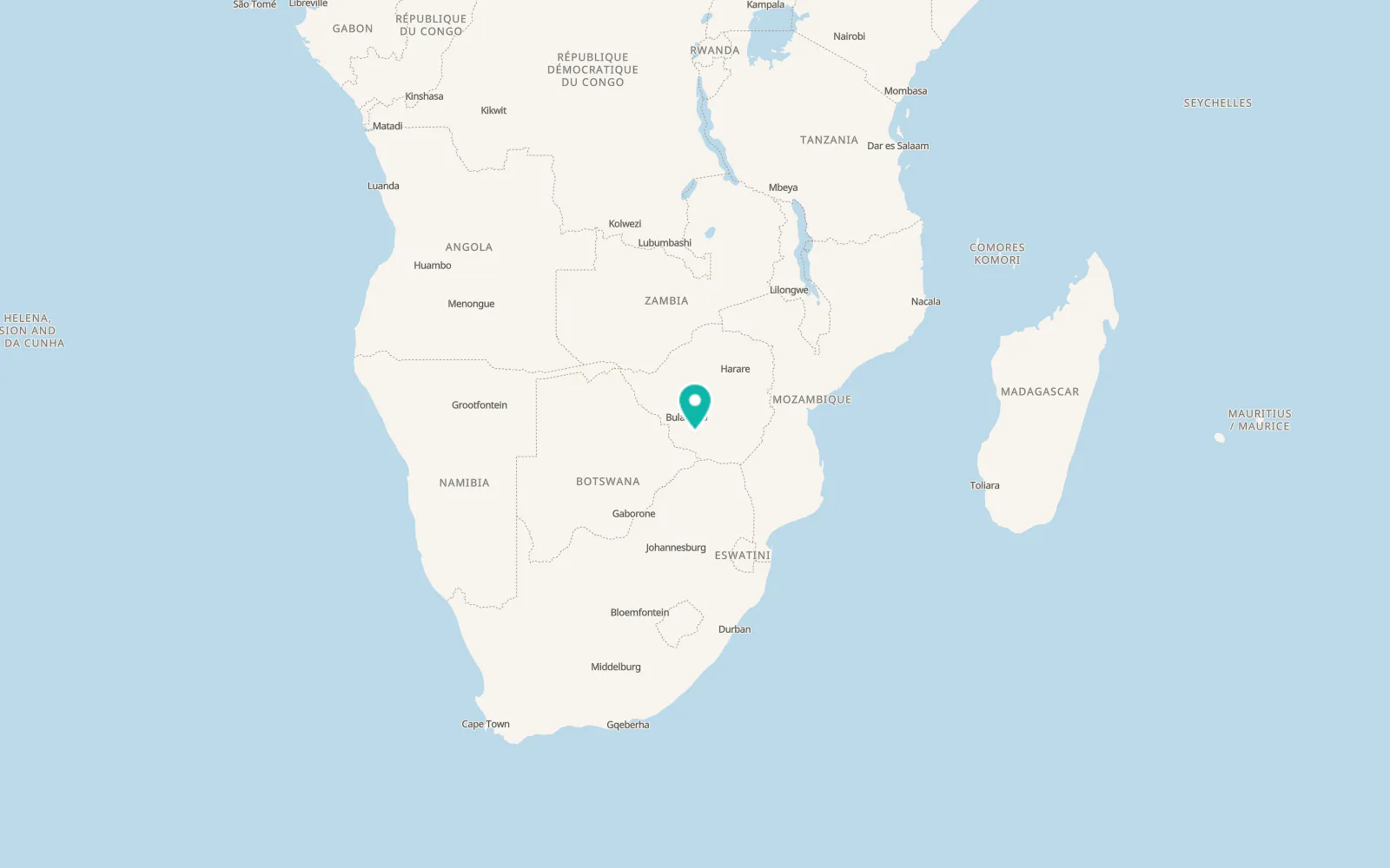 Map of Gwanda