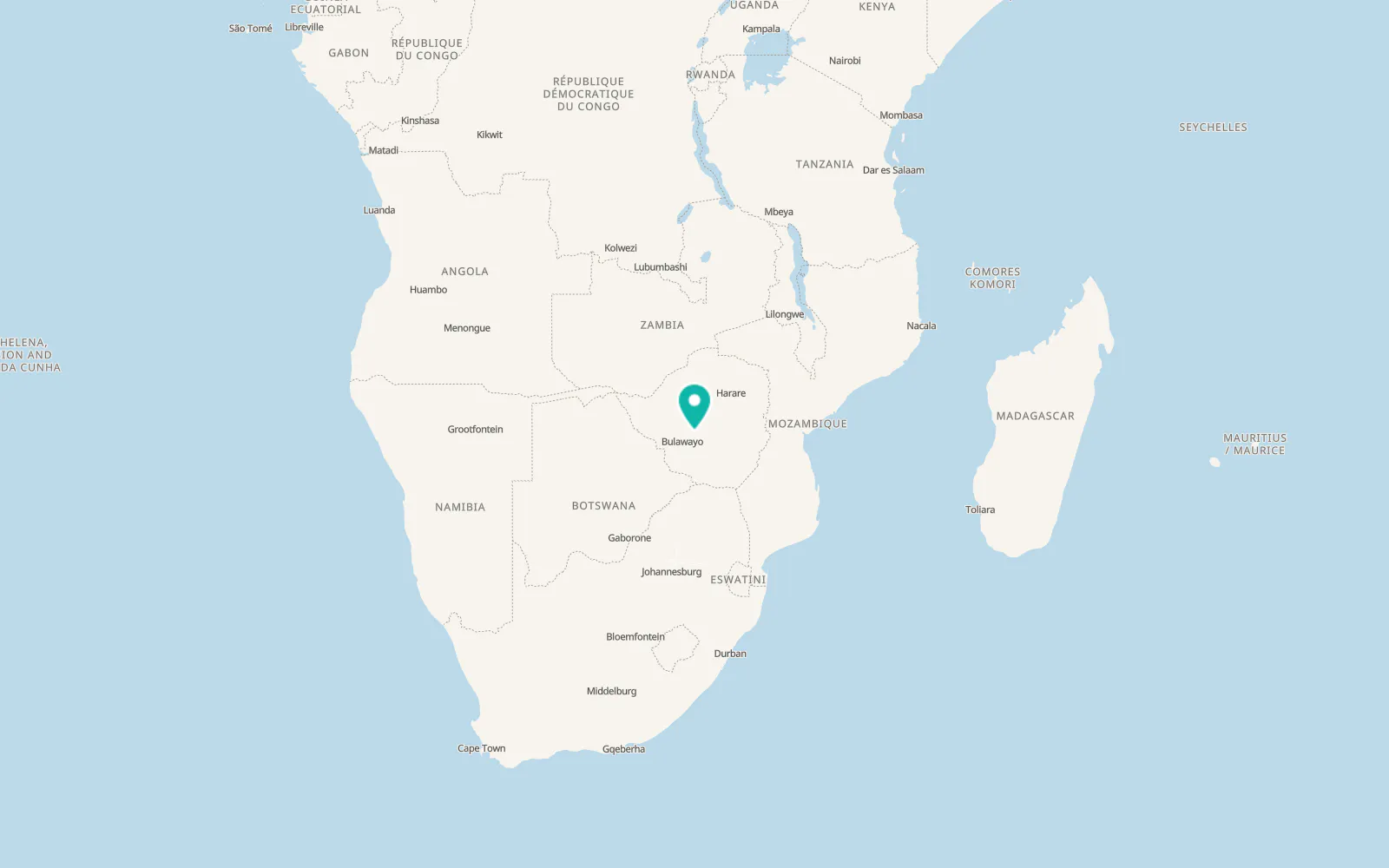 Map of Insiza
