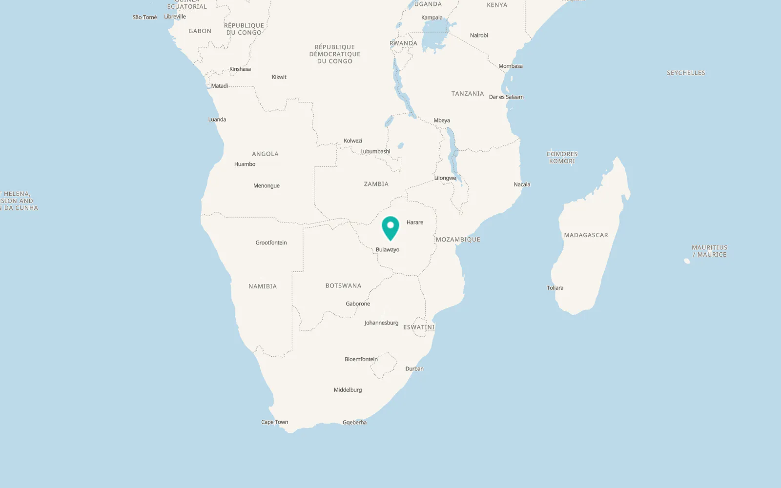 Map of Inyati