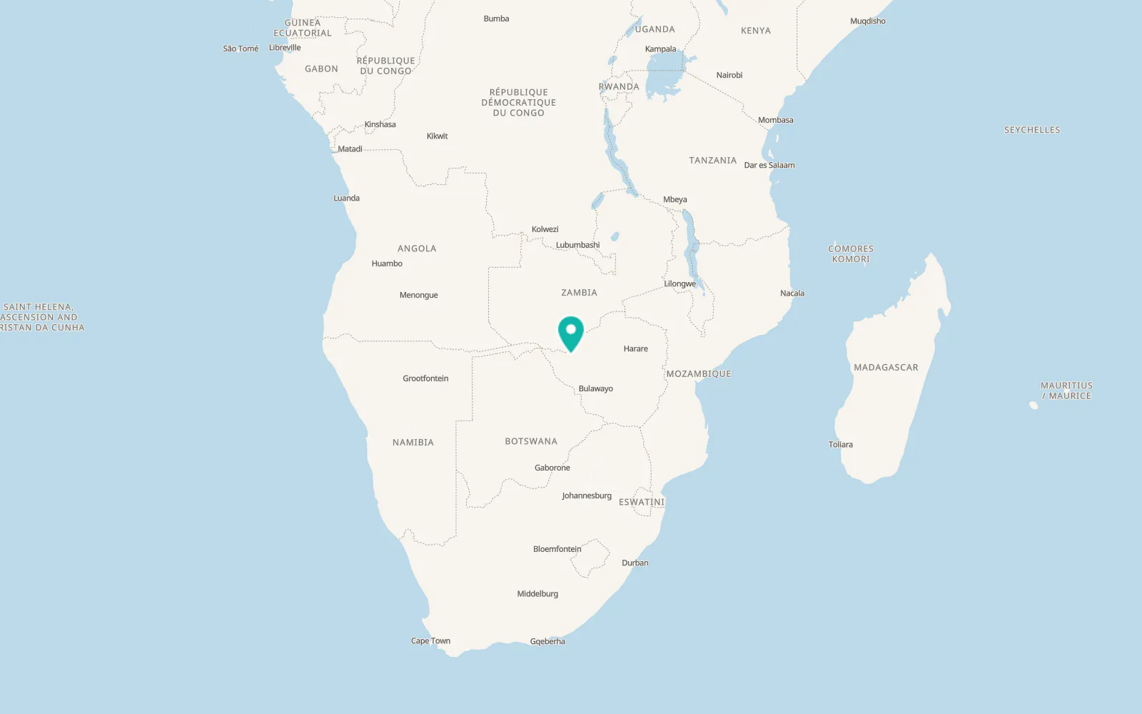Map of Kamativi Mine