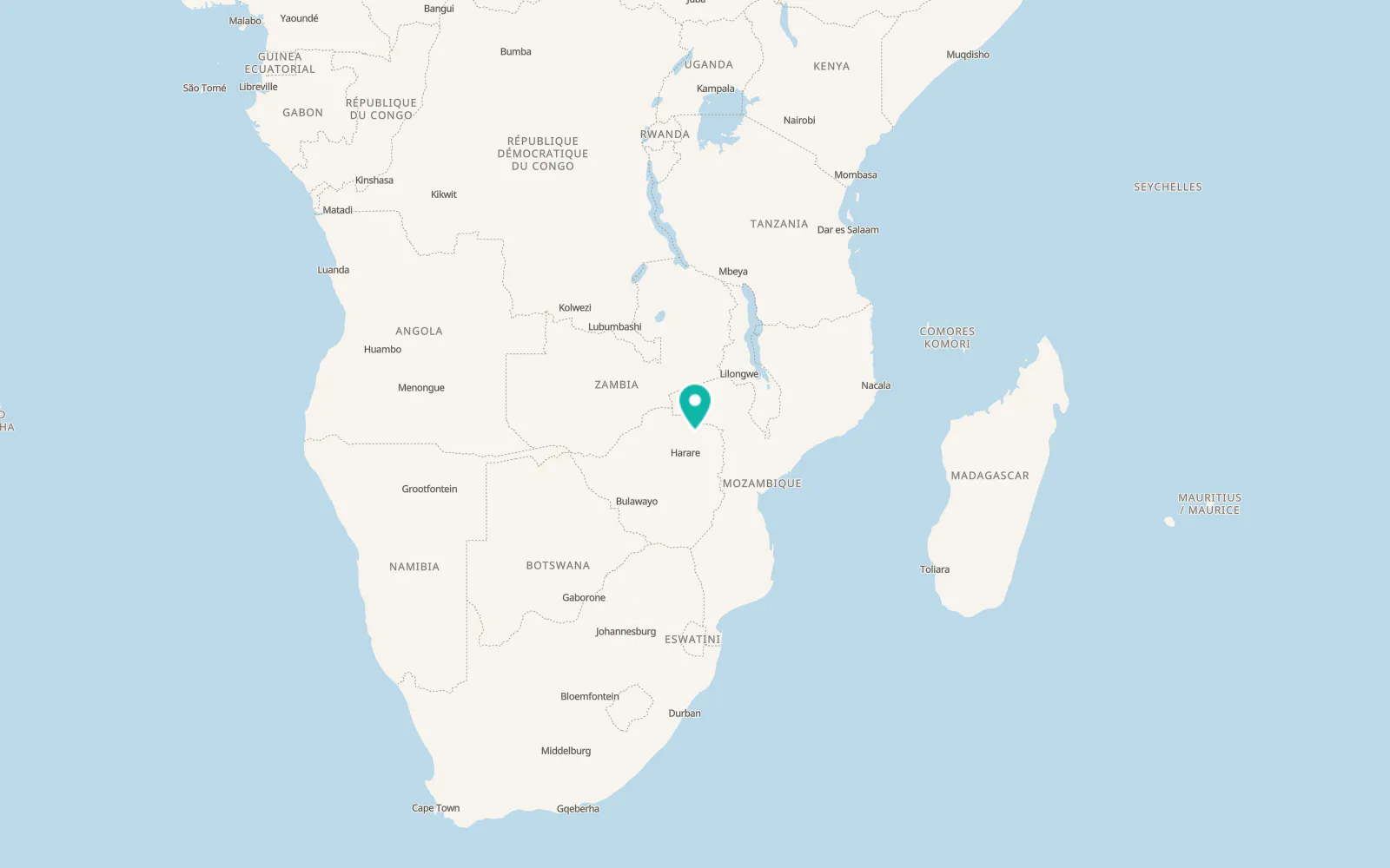 Map of Madziwa