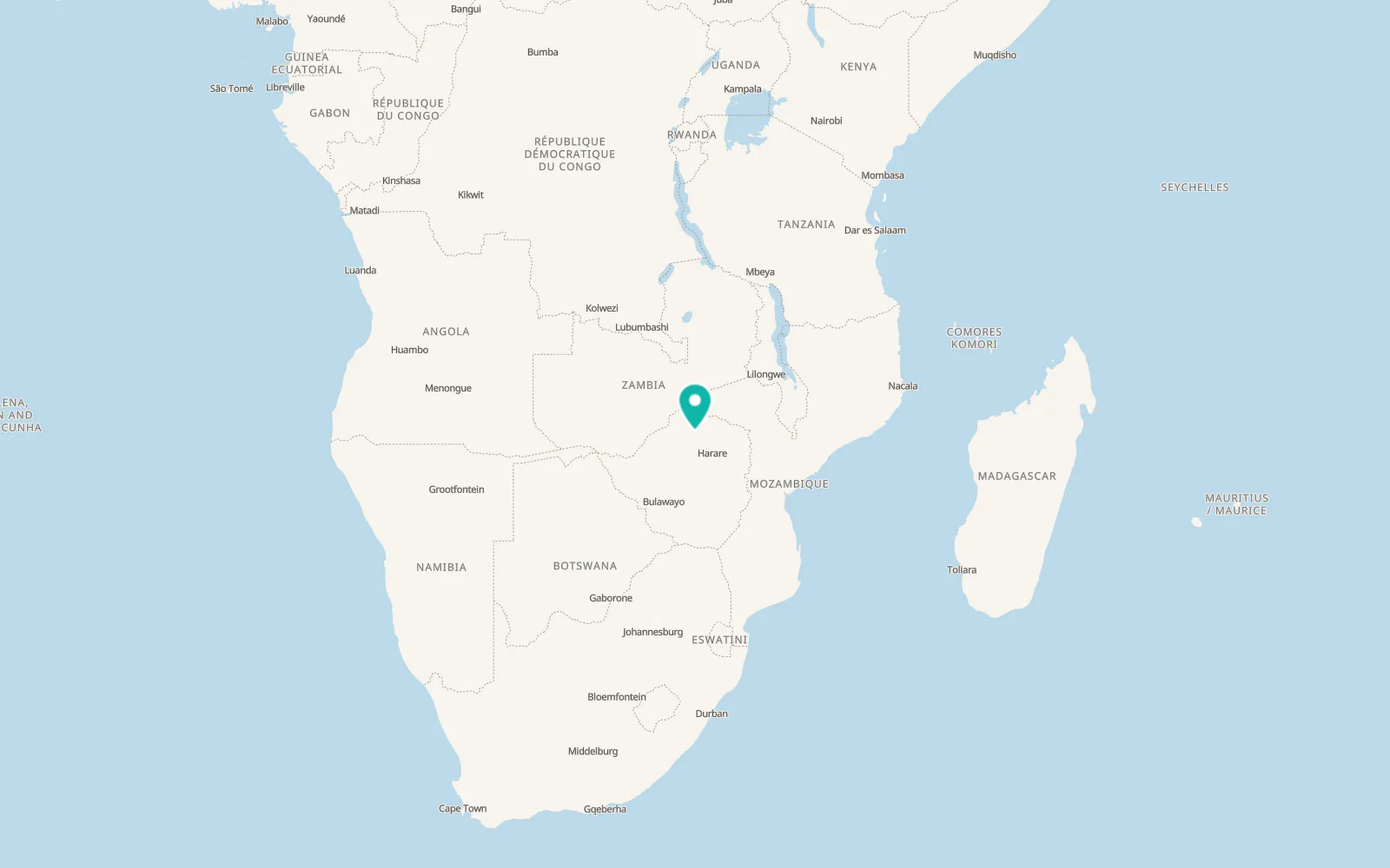 Map of Mhangura