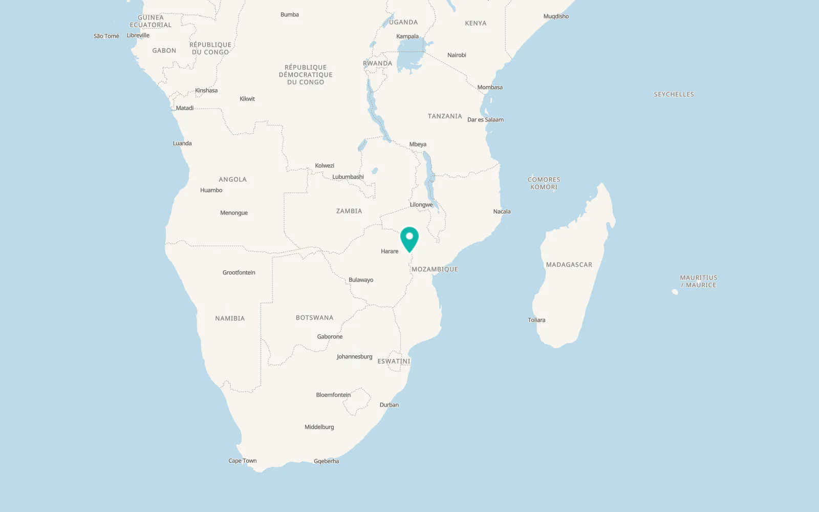 Map of Nyanga