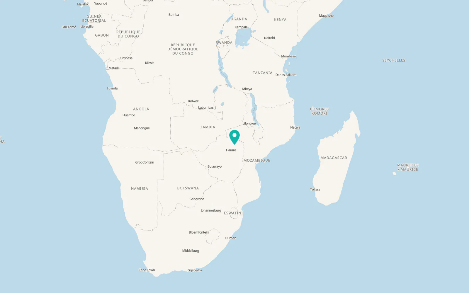 Map of Shamva